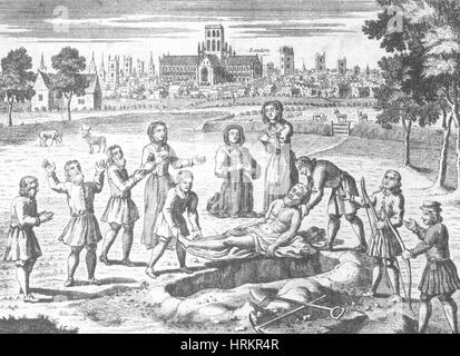 Große Pest von London 1665 Stockfoto