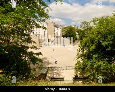 Arènes de Lutèce, römische Amphitheater. Paris, Frankreich Stockfoto