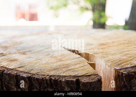 Stumpf. Risse in den Stümpfen. Baum-Abstraktion Stockfoto