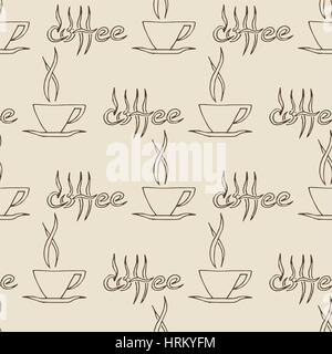 Kaffeetassen nahtlose Muster Stock Vektor