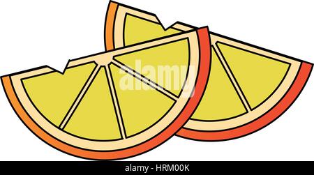 Zitrone Keile Symbolbild Stock Vektor