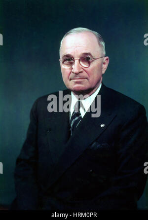 Truman (1884-1972) als 33. Präsident der Vereinigten Staaten im Jahre 1947 Stockfoto