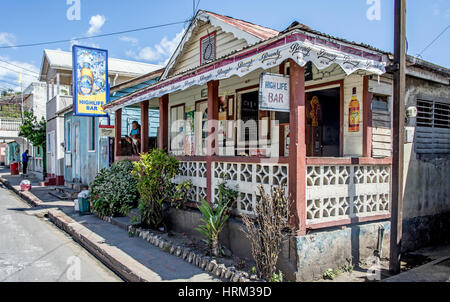 Traditionelle Straße In Anse La Raye St Lucia Karibik Stockfoto