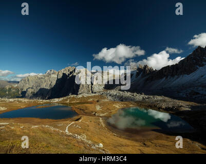 Laghi dei Piani. Dolomiti. Italia. Tre Cime di Lavaredo Stockfoto