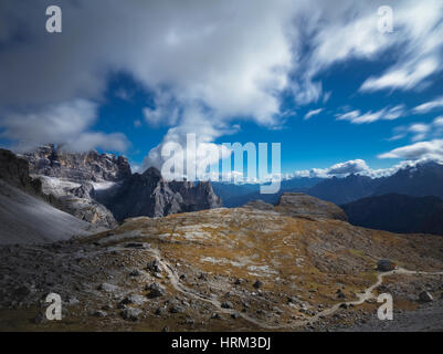 Tre Cime di Lavaredo. Dolomiti. Italia. Stockfoto