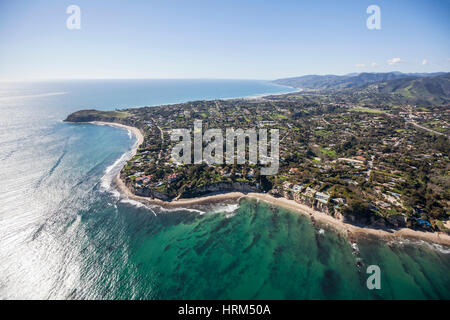 Blick in Richtung Point Dume in Malibu, Kalifornien. Stockfoto