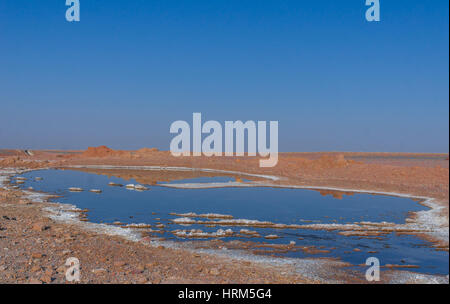 Blick auf Süßwasser-Quelle in der Wüste von Varzaneh im Iran Stockfoto