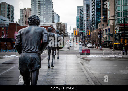 Terry Fox Denkmal am BC Place, Vancouver, Britisch-Kolumbien, Kanada Stockfoto