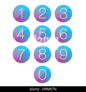 Anzahl Set Kreis Stock Vektor