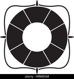 Rettungsring marine Symbol Piktogramm Stock Vektor