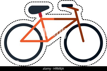 Cartoon Fahrrad Erholung Transport Symbol Stock Vektor