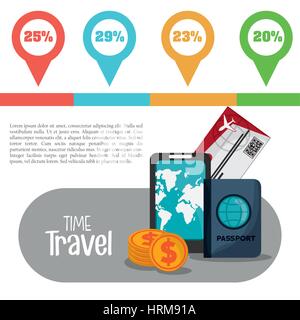 Infografik Zeit Urlaub Reiseinfos Stock Vektor