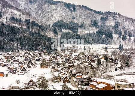 Historischen Winterdorf Shirakawago, Japan. Stockfoto