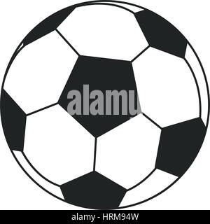 Ballsport Fußball spielen dünne Linie Stock Vektor