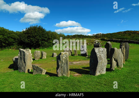 Geheimnisvolle und faszinierende Drombeg Stone Circle in County Cork, Irland Stockfoto