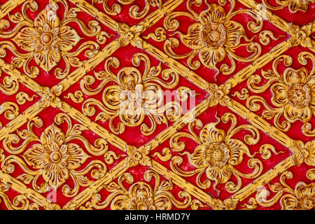 Nahaufnahme von floralen Ornamenten in traditionellen orientalischen Stil Stockfoto