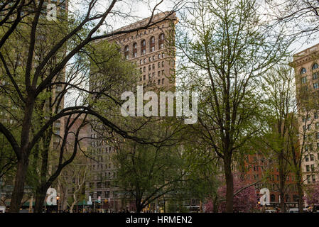 Flatiron Gebäude im Frühling Stockfoto