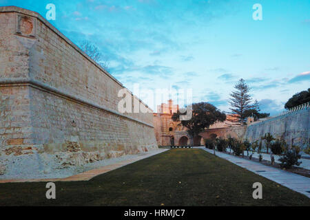 Mdina Stadttore. Alte Festung Malta Stockfoto