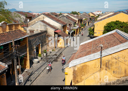 Erhöhten Blick auf Altstadt Hoi an. Provinz Quang Nam, Vietnam. Stockfoto