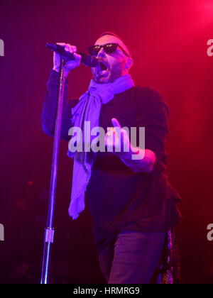 Manchester, UK. 2. März 2017. US-Band Blue Oktober führen Sie live im O2 Ritz in Manchester auf der Home Tour. Bildnachweis: Simon Newbury/Alamy Live-Nachrichten Stockfoto