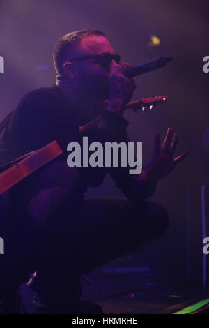 Manchester, UK. 2. März 2017. US-Band Blue Oktober führen Sie live im O2 Ritz in Manchester auf der Home Tour. Bildnachweis: Simon Newbury/Alamy Live-Nachrichten Stockfoto