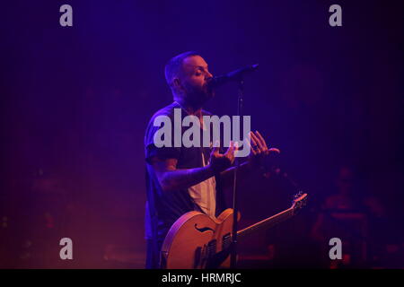 Manchester, UK. 2. März 2017. US-Band Blue Oktober führen Sie live im O2 Ritz in Manchester auf der Home Tour. Bildnachweis: Simon Newbury/Alamy Live-Nachrichten Stockfoto