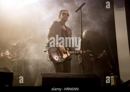 Wrexham, UK. 4. April 2017. Ricky Warwick Black StarRider treten bei William Aston Hall, Wrexham, UK. Kredit Ceridwen Hughes/Alamy Live-Nachrichten Stockfoto