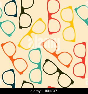 Nahtlose Muster mit Gläsern in flachen Stil. Stock Vektor