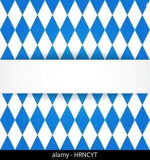 Oktoberfest-Hintergrund. Bayerische Flagge Muster. Stock Vektor