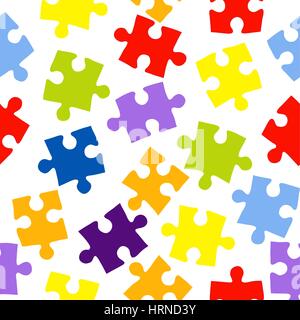 Nahtlose Muster mit Farbe puzzles Stock Vektor