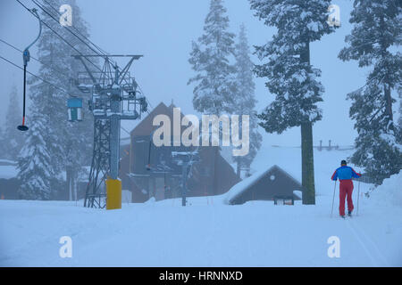 Sugar Bowl Ski Resort, Norden-CA Stockfoto