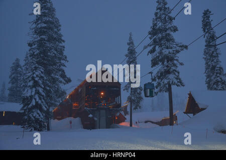 Sugar Bowl Ski Resort, Norden-CA Stockfoto