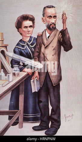 Marie und Pierre Curie, Physiker Stockfoto