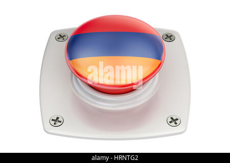 Armenien-Flagge-Taster, 3D rendering Stockfoto