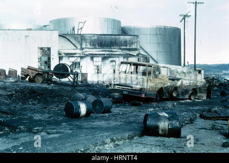 Große Alaska Erdbeben und Tsunami, 1964 Stockfoto