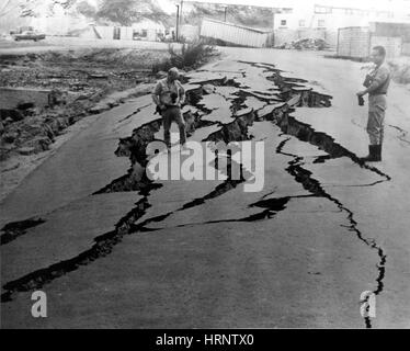 Ancash Erdbeben in Peru 1970 Stockfoto