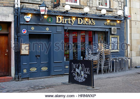 Dirty Dicks Pub, Rose Street-Edinburgh Stockfoto