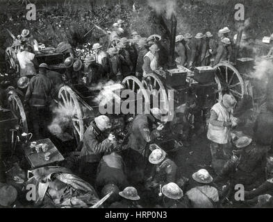 WWI, britische Ration Wagen, Schlacht an der Somme, 1916 Stockfoto