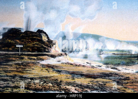 Castle-Geysir, Yellowstone NP, 1928 Stockfoto