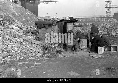 NYC, Arbeitslose Weihnachtsbaum, 1938 Stockfoto