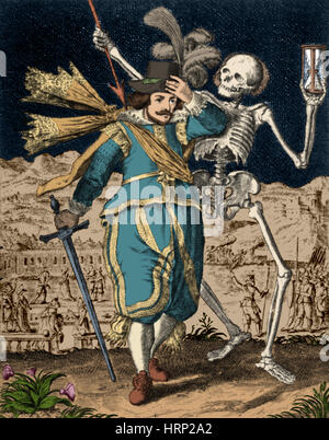 Danse Macabre, 17. Jahrhundert Stockfoto