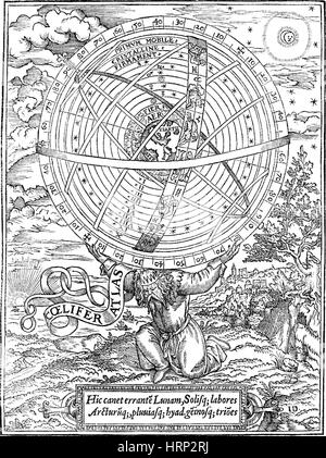 Ptolemäische System, geozentrische Modell 1531 Stockfoto