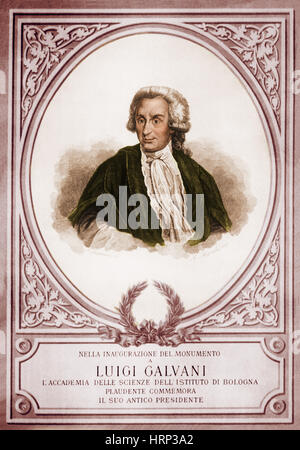 Luigi Galvani, italienischer Arzt und Physiker Stockfoto