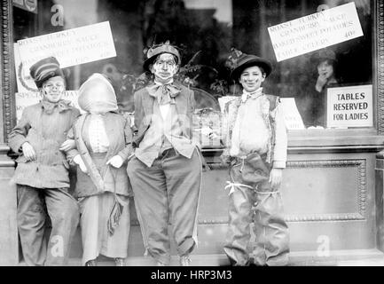 NYC, Thanksgiving Lumpengesindel, 1910er Jahre Stockfoto