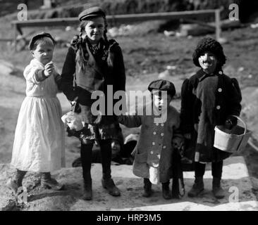 NYC, Thanksgiving Lumpengesindel, 1910er Jahre Stockfoto