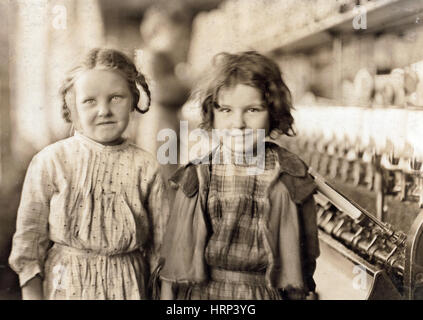 Georgia Cotton Mill Helfer, 1909 Stockfoto