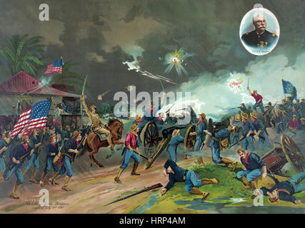 Spanish-amerikanischer Krieg, Schlacht von Malate, 1898 Stockfoto