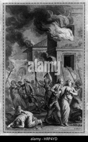 Großes Feuer von New York, 1776 Stockfoto