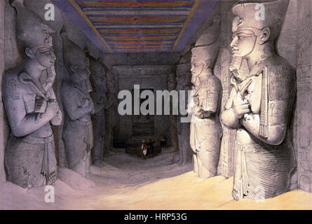 Abu Simbel Tempel, 1838 Stockfoto