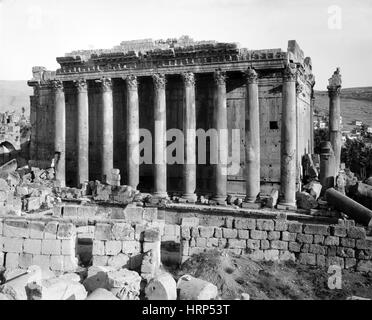 Tempel des Bacchus, Baalbek, Anfang des 20. Jahrhunderts Stockfoto